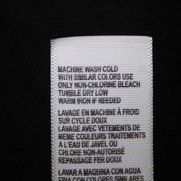 James Perse Standard Sz 1 Black Round Neck Long Sleeve Cotton Modal Top