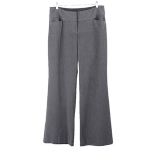 Express Editor Sz 8R X 33 Charcoal Gray Polyester Blend Trouser Pants