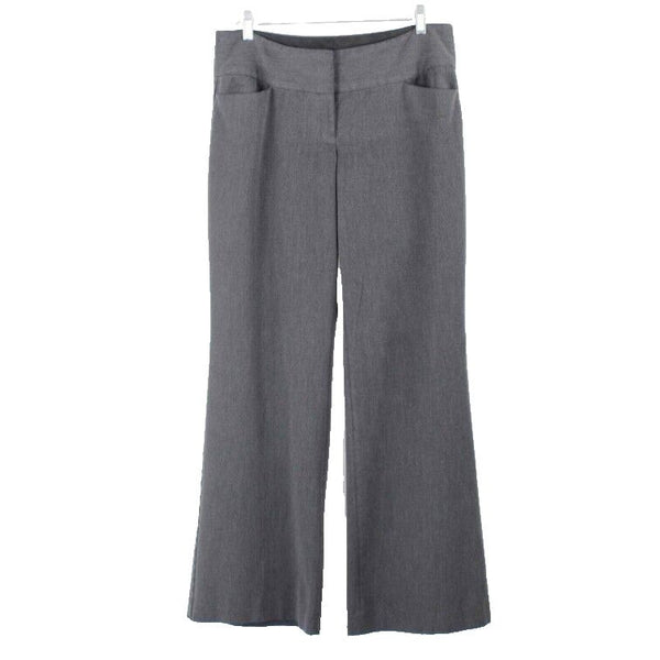 Express Editor Sz 8R X 33 Charcoal Gray Polyester Blend Trouser Pants