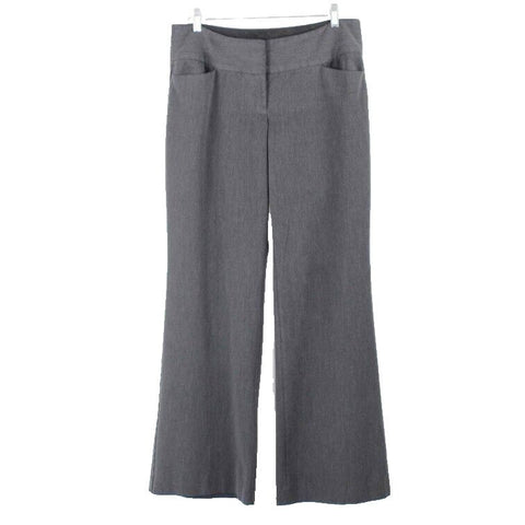 Express Editor Sz 8R X 33 Charcoal Gray Polyester Blend Trouser Pants