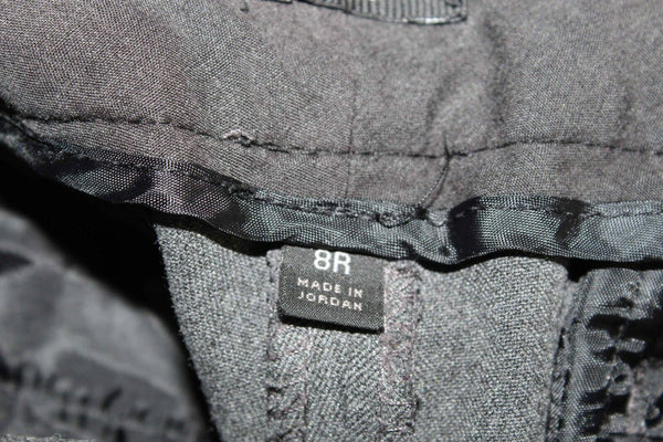 Express Editor Sz 8R X 33 Charcoal Gray Polyester Blend Trouser Pants