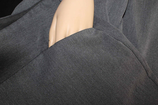 Express Editor Sz 8R X 33 Charcoal Gray Polyester Blend Trouser Pants