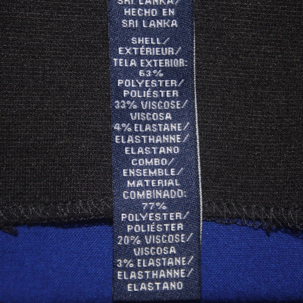 Chaps Dress NEW Sz 6 Black Royal Blue Sleeveless Polyester Viscose Dress