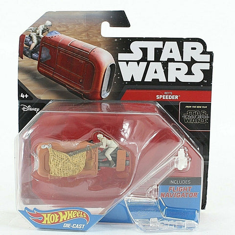 Star Wars Hot Wheels Rey's Speeder Car Flight Navigator Collectible