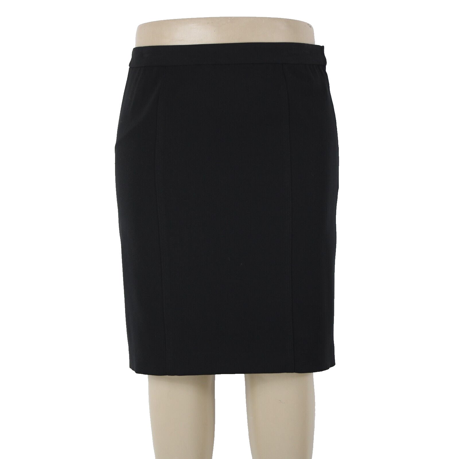 Liz Claiborne Villager NEW $44 Sz 14 Black Lined Stretch Polyester Rayon Skirt