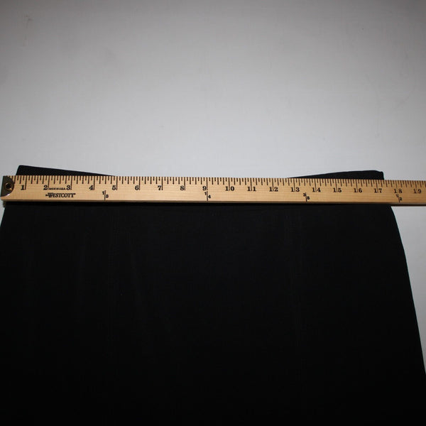 Liz Claiborne Villager NEW $44 Sz 14 Black Lined Stretch Polyester Rayon Skirt