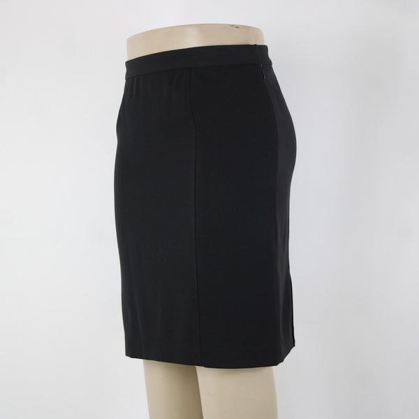 Liz Claiborne Villager NEW $44 Sz 14 Black Lined Stretch Polyester Rayon Skirt