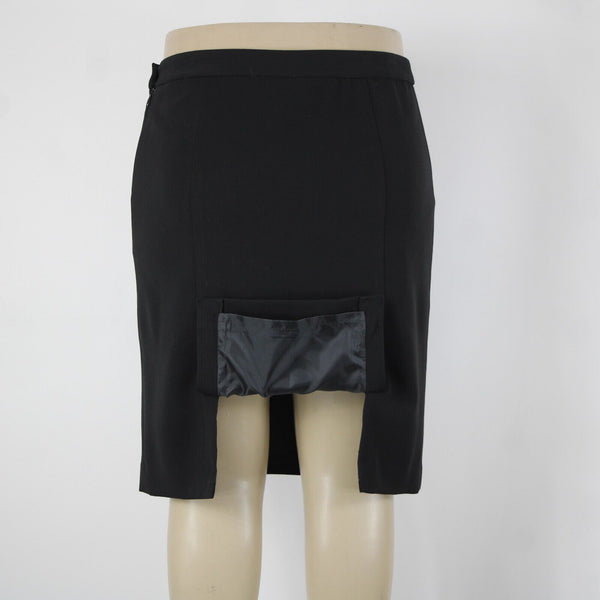 Liz Claiborne Villager NEW $44 Sz 14 Black Lined Stretch Polyester Rayon Skirt