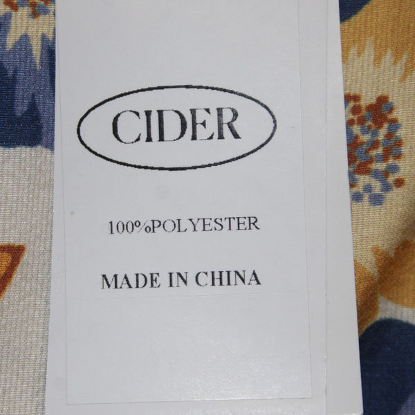 Cider Dress NEW Sz 4? Smock Back Yellow Cream Blue Floral Lined 100% Poly Dress