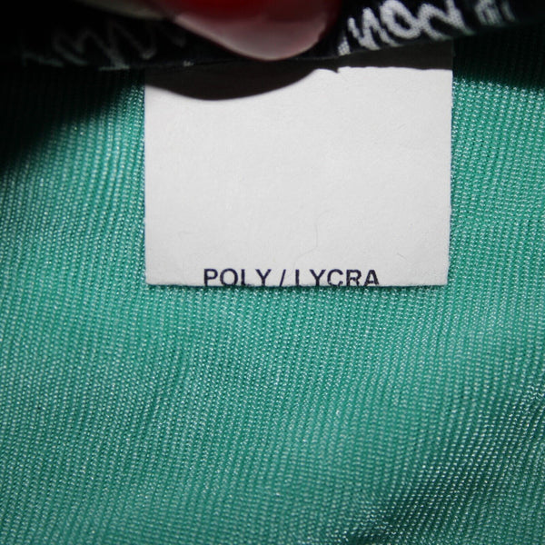 Patricia Wolf Sz XS Aqua Green V Neck Stretch Ribbed Polyester Lycra Travel Top