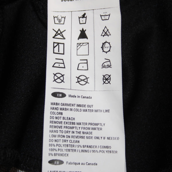 Joseph Ribkoff Dress Signature NEW Sz 22 Black Mesh Hi Lo Poly Spandex Dress