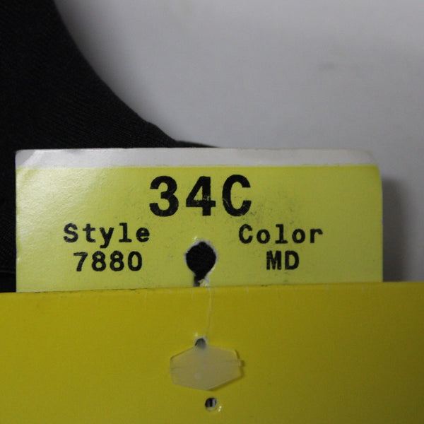 Wonderbra NEW Sz 32C Black Nylon Blend 7880 Nylon Blend Cotton Lined Cups Bra