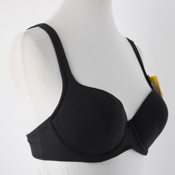 Wonderbra NEW Sz 32C Black Nylon Blend 7880 Nylon Blend Cotton Lined Cups Bra