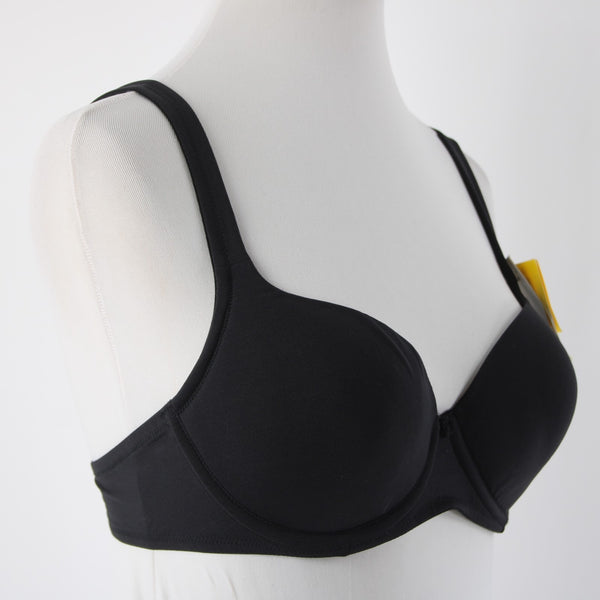 Wonderbra NEW Sz 32C Black Nylon Blend 7880 Nylon Blend Cotton Lined Cups Bra