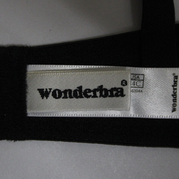 Wonderbra NEW Sz 32C Black Nylon Blend 7880 Nylon Blend Cotton Lined Cups Bra