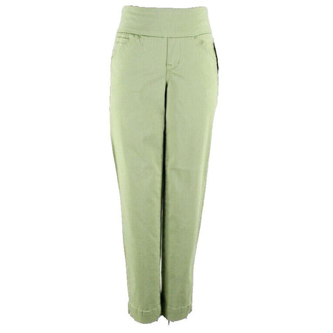 JAG Attie Slim NEW $64 Sz 2 x 26.5 Lime Green Pull On Cotton Blend Pant