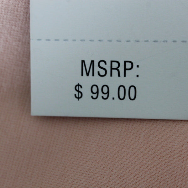 Sharagano NEW $99 Sz 12 Peach Back Zip Bow Keyhole Front Poly Blend Knit Dress