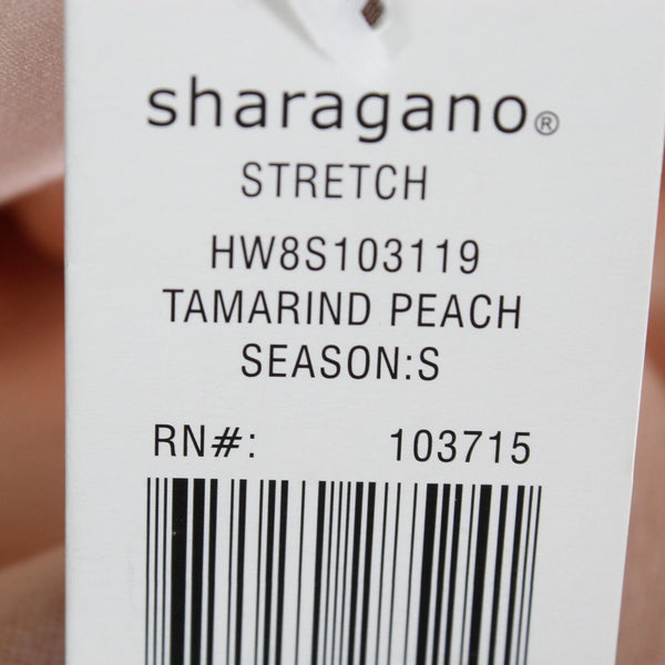 Sharagano NEW $99 Sz 12 Peach Back Zip Bow Keyhole Front Poly Blend Knit Dress