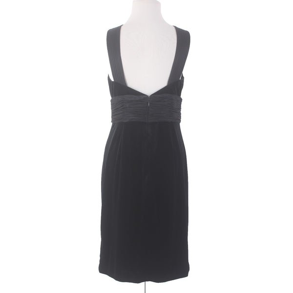 Adrianna Papell Dress Boutique Sz 8 Black Velveteen Polyester Spandex Dress