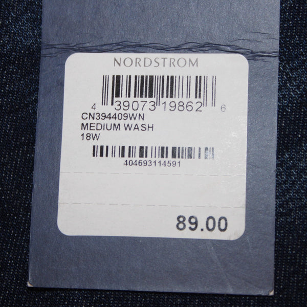Caslon Jeans NEW $89 Sz 18W x 32 Blue Denim Medium Wash Skinny Cotton Jeans