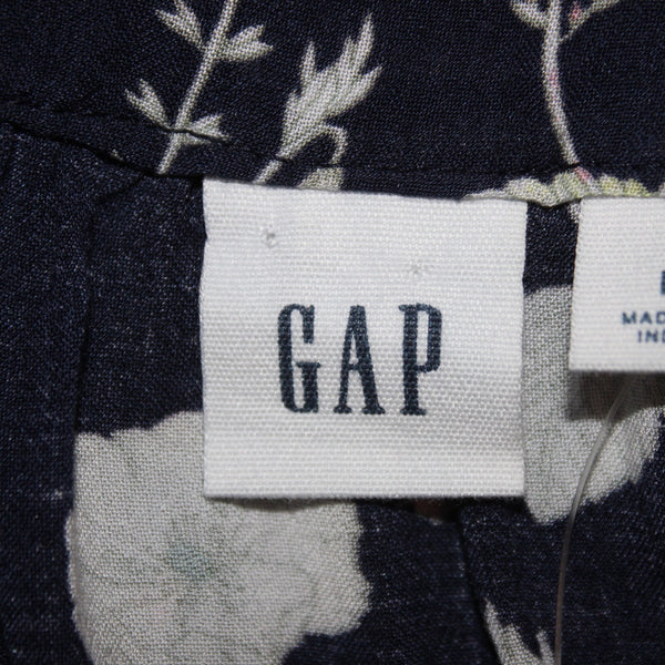 Gap Top NEW $40 Sz L Navy Multi Color Floral Square Neck 100% Modal Top