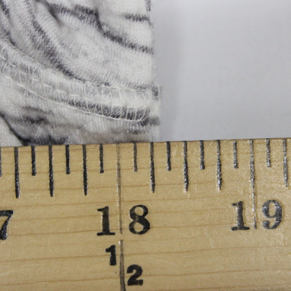 T By Talbots Sz SP White Gray Collared Pockets Zipper Faux Fur Poly Jacket