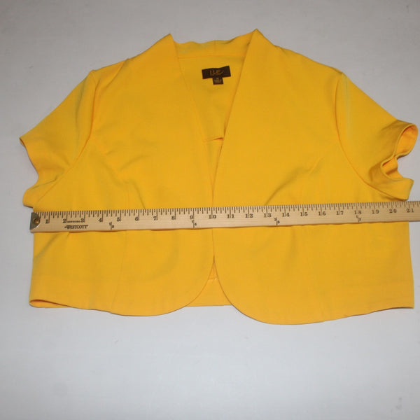I Le Dress Sz 14 Black Yellow White 2 Pc Pencil Polyester Spandex Dress