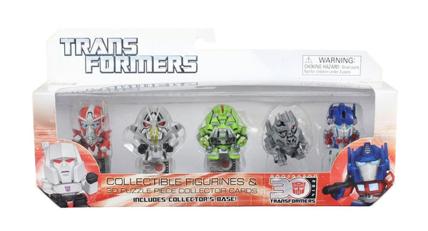 Transformers NEW Collectible Figurines & 3D Puzzle Piece Collector Cards & Base