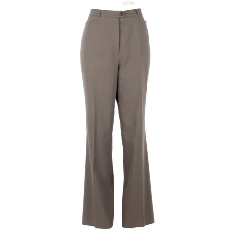 Basler Sz 8 x 31.5 Taupe Unlined Polyester Blend Straight Leg Trouser Pant