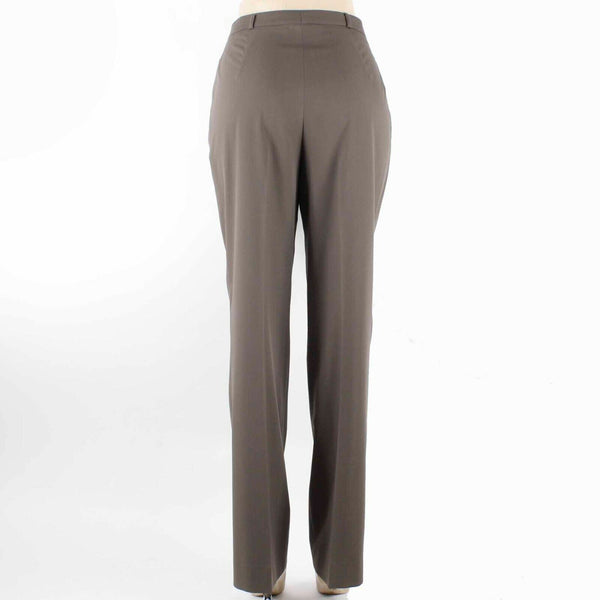 Basler Sz 8 x 31.5 Taupe Unlined Polyester Blend Straight Leg Trouser Pant