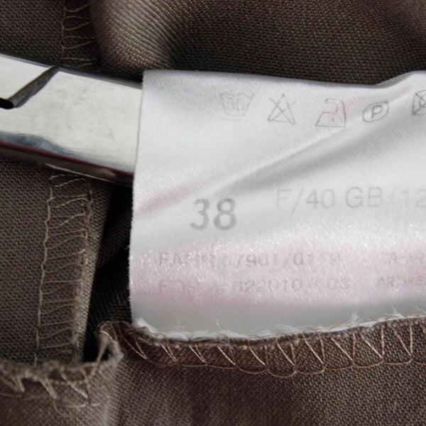Basler Sz 8 x 31.5 Taupe Unlined Polyester Blend Straight Leg Trouser Pant