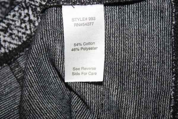CAbi NEW $58 Sz M Black Speckle Zip Front Pocketed Cotton Polyester Top