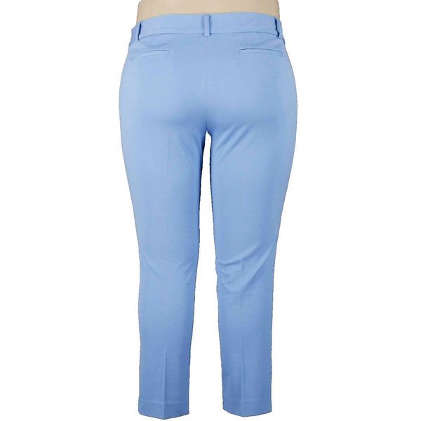 Talbots Signature Sz 12P X 27 Blue Zip Side Spandex Cotton Crop Pant