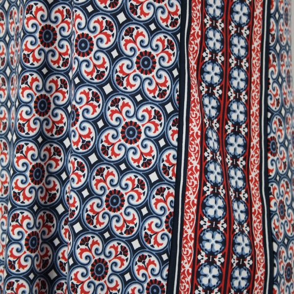 Max Studio NEW $98 Sz XS Blue Red White Sleeveless Polyester Spandex Dress