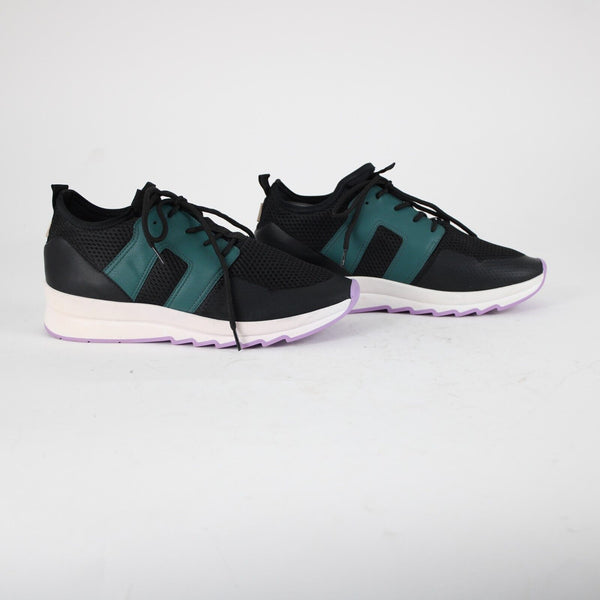 Gianni Bini Joya Finish Line Sz 8.5 M Black Green Lavender Tennis Manmade Shoe