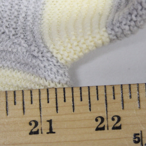 J Jill Sz XL Lt Gray Yellow Striped Cotton Nvylon Rayon Pullover Tunic Sweater