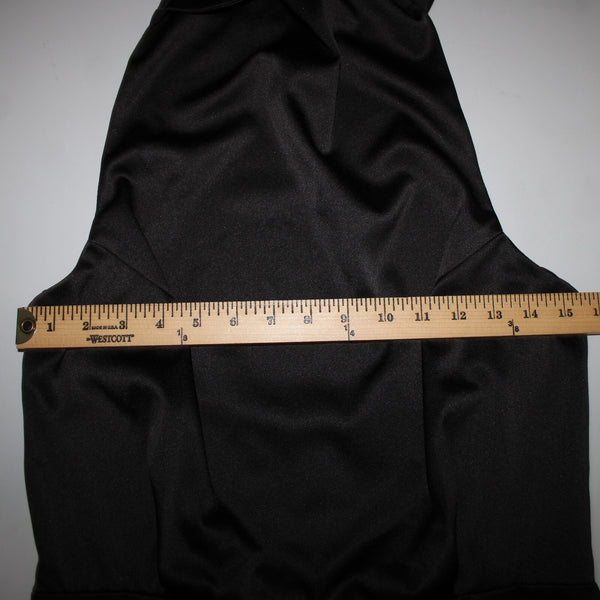 Elliatt Sz L Black Halter Asymmetrical Lined 100% Polyester Dress