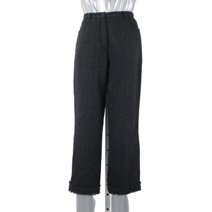 Escada Sport Sz 34 x 24 Black Unlined Pockets 100% Silk Capri Pant
