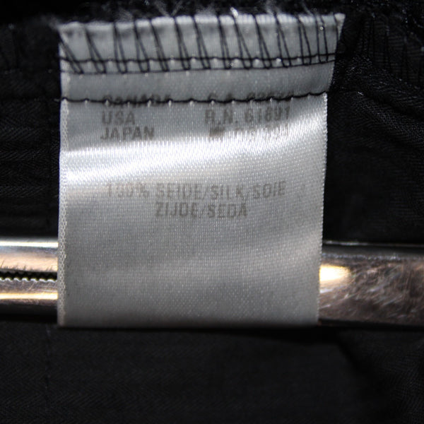 Escada Sport Sz 34 x 24 Black Unlined Pockets 100% Silk Capri Pant