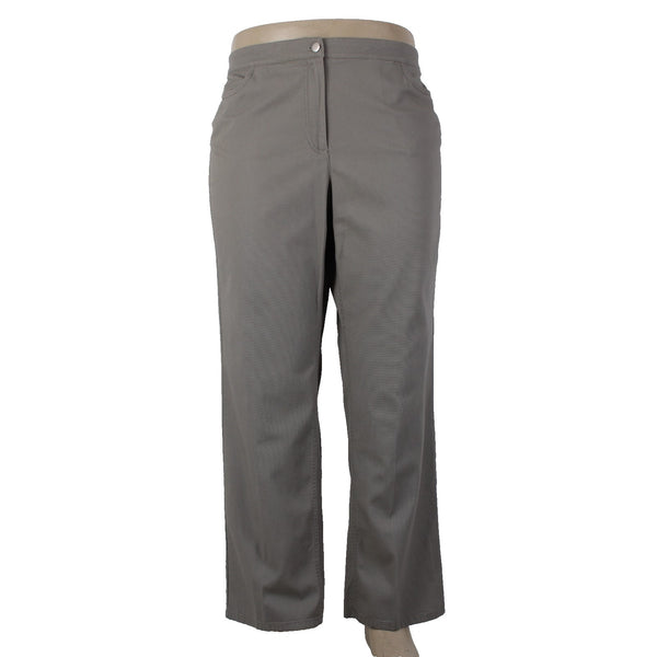 Eileen Fisher Pant NEW $128 Sz 1X x 29.5 Stone Gray Straight Cotton Spandex Pant