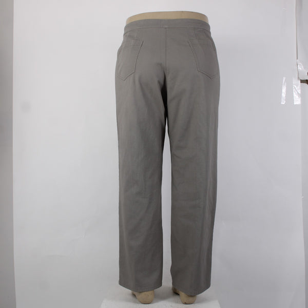 Eileen Fisher Pant NEW $128 Sz 1X x 29.5 Stone Gray Straight Cotton Spandex Pant