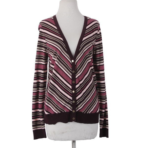 New York And Company Cardigan Sweater NEW $55 Sz XL Purple Pink Metallic Cotton