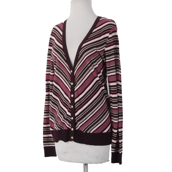 New York And Company Cardigan Sweater NEW $55 Sz XL Purple Pink Metallic Cotton