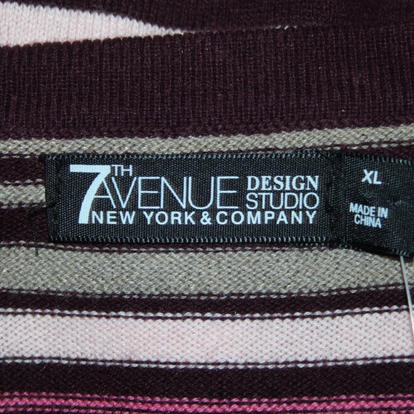 New York And Company Cardigan Sweater NEW $55 Sz XL Purple Pink Metallic Cotton