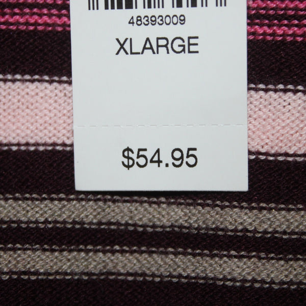 New York And Company Cardigan Sweater NEW $55 Sz XL Purple Pink Metallic Cotton