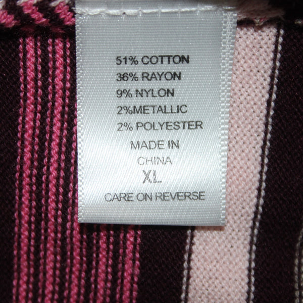 New York And Company Cardigan Sweater NEW $55 Sz XL Purple Pink Metallic Cotton