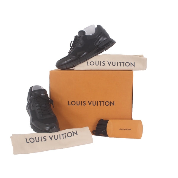 Louis Vuitton Sneakers GO 0242 Run Away Trainers  Sz 7 Black Leather Low Sneaker