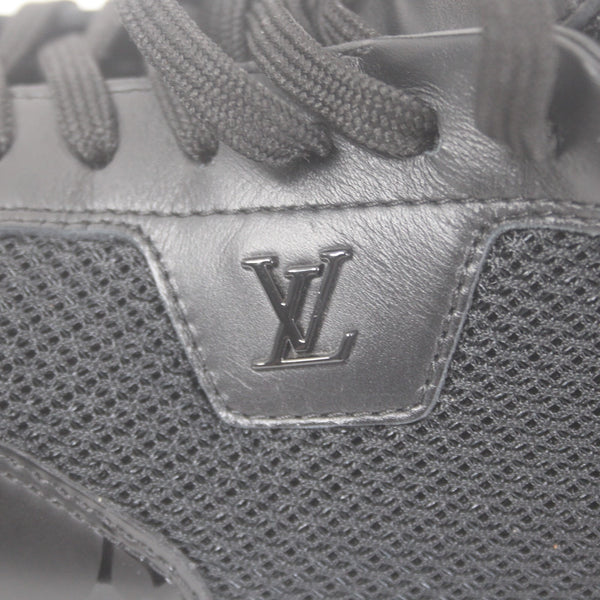 Louis Vuitton Sneakers GO 0242 Run Away Trainers  Sz 7 Black Leather Low Sneaker