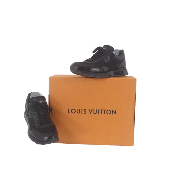 Louis Vuitton Sneakers GO 0242 Run Away Trainers  Sz 7 Black Leather Low Sneaker