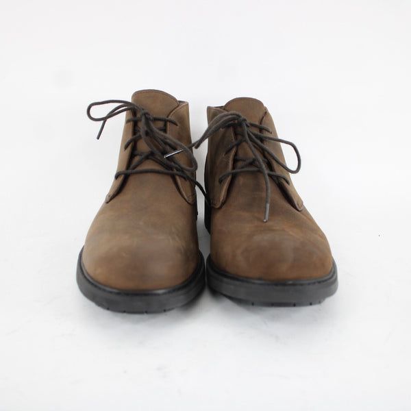 Timberland Sz 9 Dark Brown Weatherproof Lace Up Leather Fabric Lined Ankle Boot